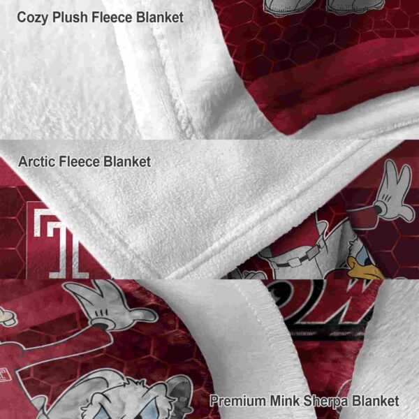 temple owls three musketeers red blanket premium grade