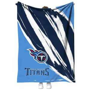 tennessee titans brushstrokes navy white blanket best selling