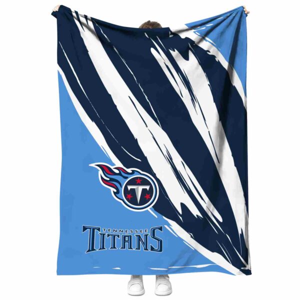 tennessee titans brushstrokes navy white blanket best selling