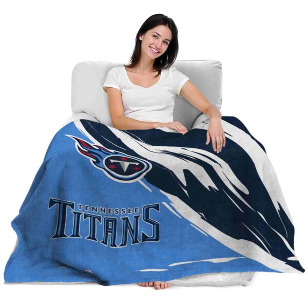 tennessee titans brushstrokes navy white blanket latest model