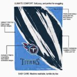 tennessee titans brushstrokes navy white blanket new arrival