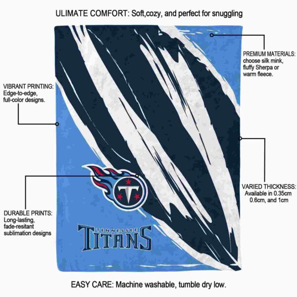 tennessee titans brushstrokes navy white blanket new arrival