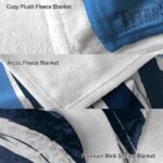 tennessee titans brushstrokes navy white blanket premium grade