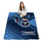 tennessee titans diagonal stripes navy blanket high quality