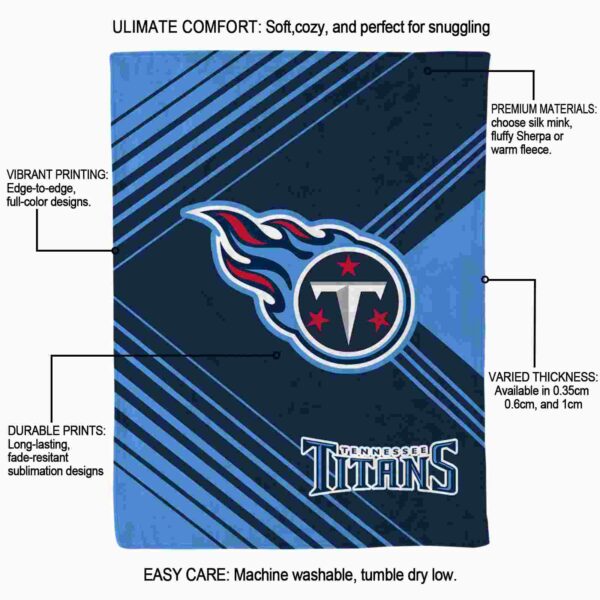 tennessee titans diagonal stripes navy blanket new arrival