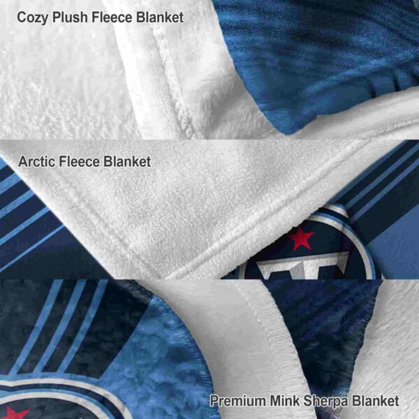 tennessee titans diagonal stripes navy blanket premium grade