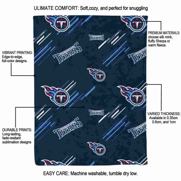 tennessee titans fan spirit navy blanket new arrival