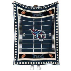 tennessee titans football field navy blanket best selling