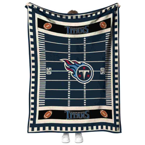 tennessee titans football field navy blanket best selling