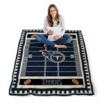 tennessee titans football field navy blanket high quality
