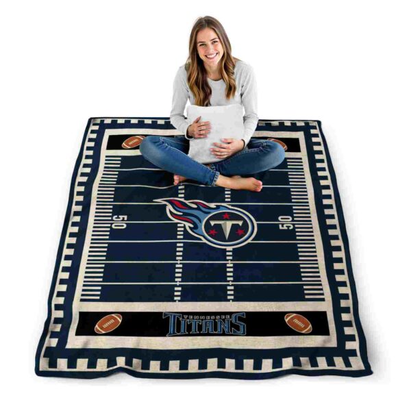 tennessee titans football field navy blanket high quality
