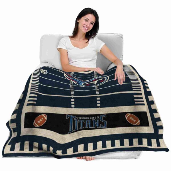 tennessee titans football field navy blanket latest model
