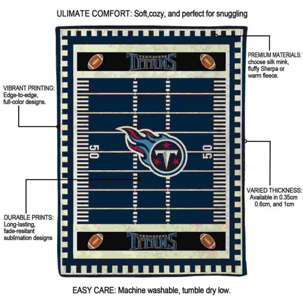 tennessee titans football field navy blanket new arrival