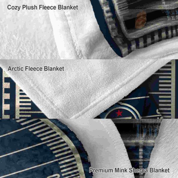 tennessee titans football field navy blanket premium grade