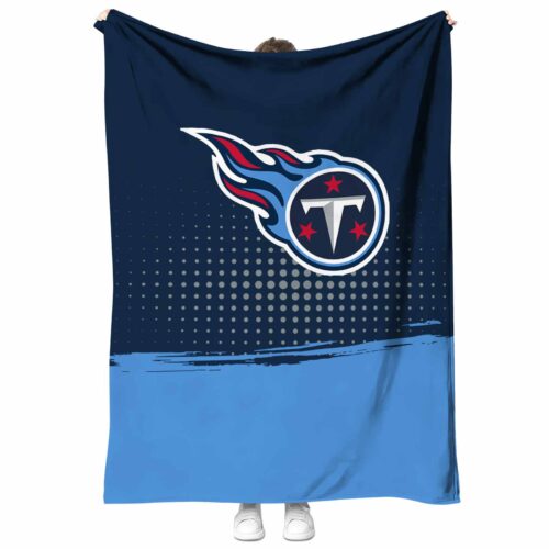 tennessee titans gradient dots navy blanket best selling