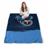 tennessee titans gradient dots navy blanket high quality