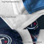 tennessee titans gradient dots navy blanket premium grade