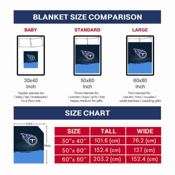 tennessee titans gradient dots navy blanket trendy