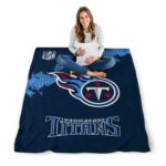 tennessee titans grunge texture navy blanket high quality