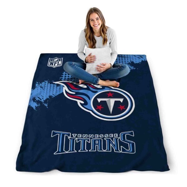tennessee titans grunge texture navy blanket high quality