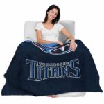 tennessee titans grunge texture navy blanket latest model