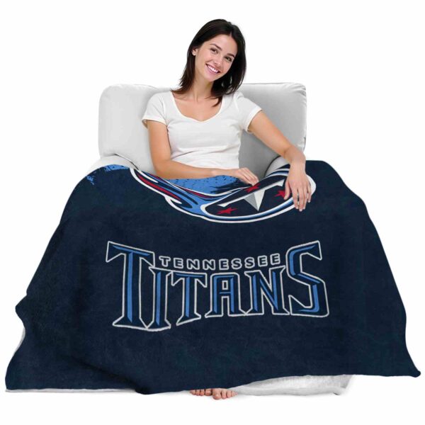 tennessee titans grunge texture navy blanket latest model