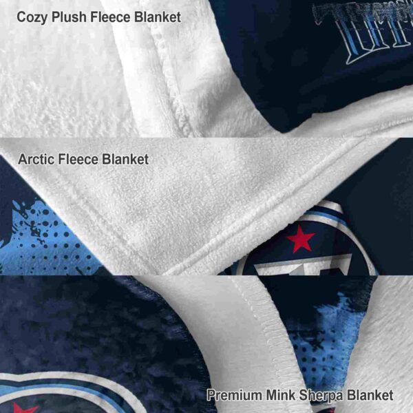 tennessee titans grunge texture navy blanket premium grade