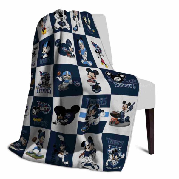 tennessee titans mickey minnie navy white blanket top rated