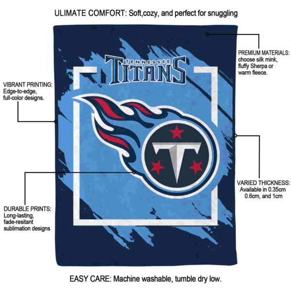 tennessee titans splatter effect navy blanket new arrival