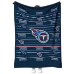 tennessee titans striped pattern navy blanket best selling