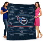 tennessee titans striped pattern navy blanket best selling
