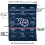 tennessee titans striped pattern navy blanket best selling