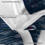 tennessee titans striped pattern navy blanket best selling
