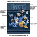 tennessee titans three musketeers navy blanket best selling