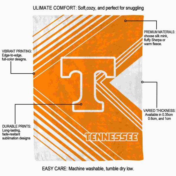 tennessee volunteers diagonal stripes orange blanket new arrival