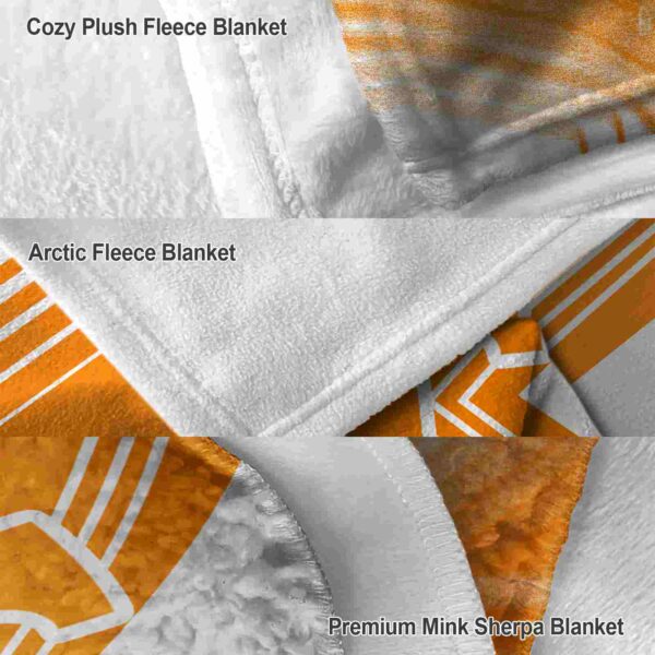 tennessee volunteers diagonal stripes orange blanket premium grade
