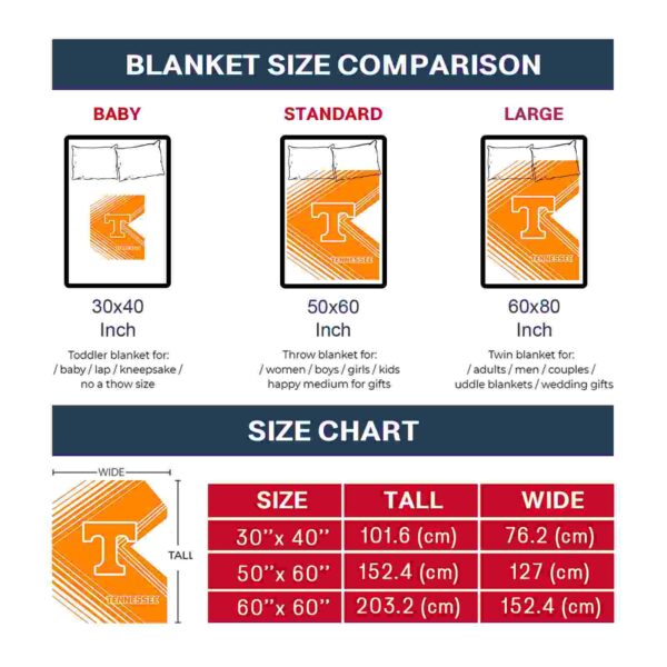 tennessee volunteers diagonal stripes orange blanket trendy