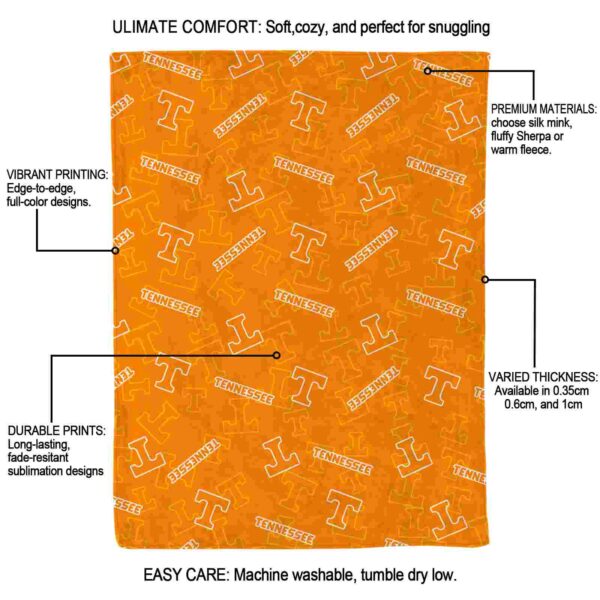 tennessee volunteers diehard fans orange blanket new arrival