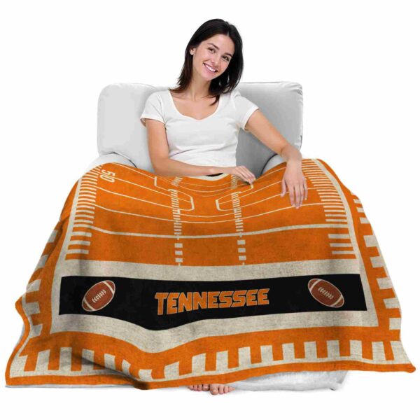 tennessee volunteers football field orange blanket latest model
