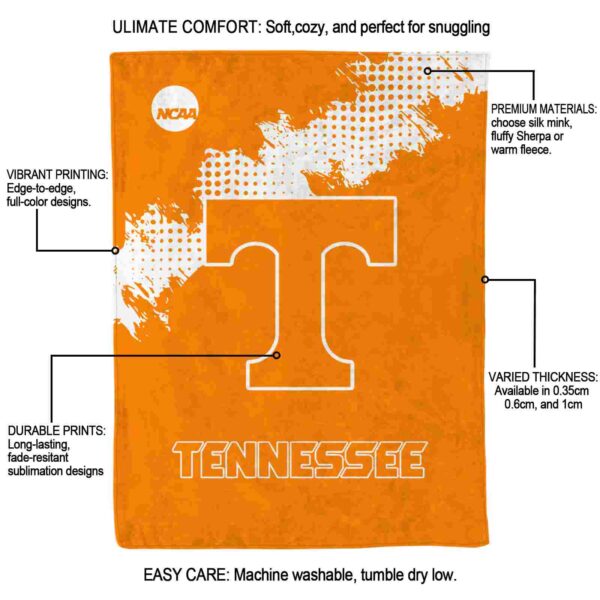tennessee volunteers grunge texture orange blanket new arrival