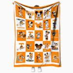 tennessee volunteers mickey minnie orange white blanket best selling