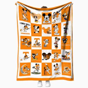 tennessee volunteers mickey minnie orange white blanket best selling