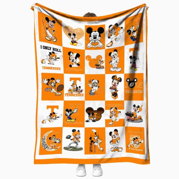tennessee volunteers mickey minnie orange white blanket best selling