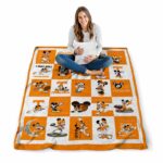 tennessee volunteers mickey minnie orange white blanket high quality