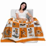 tennessee volunteers mickey minnie orange white blanket latest model