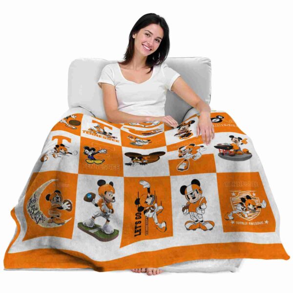 tennessee volunteers mickey minnie orange white blanket latest model