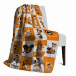 tennessee volunteers mickey minnie orange white blanket top rated
