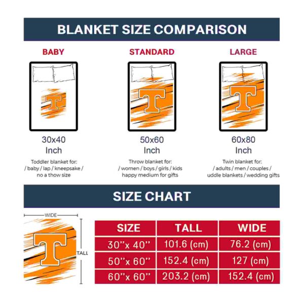 tennessee volunteers paint streaks orange white blanket trendy