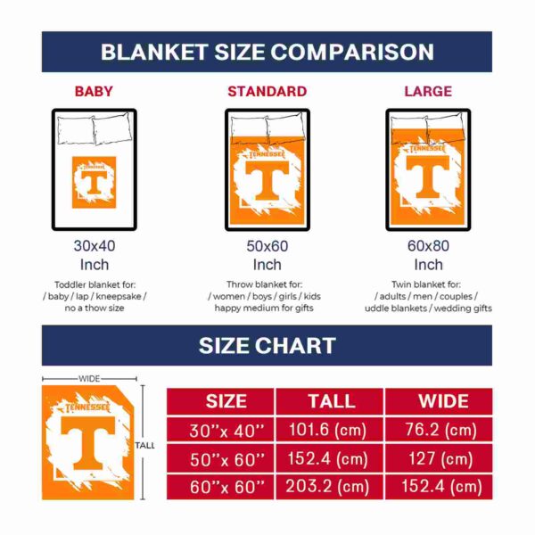 tennessee volunteers splatter effect orange blanket trendy