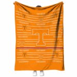tennessee volunteers striped pattern orange blanket best selling